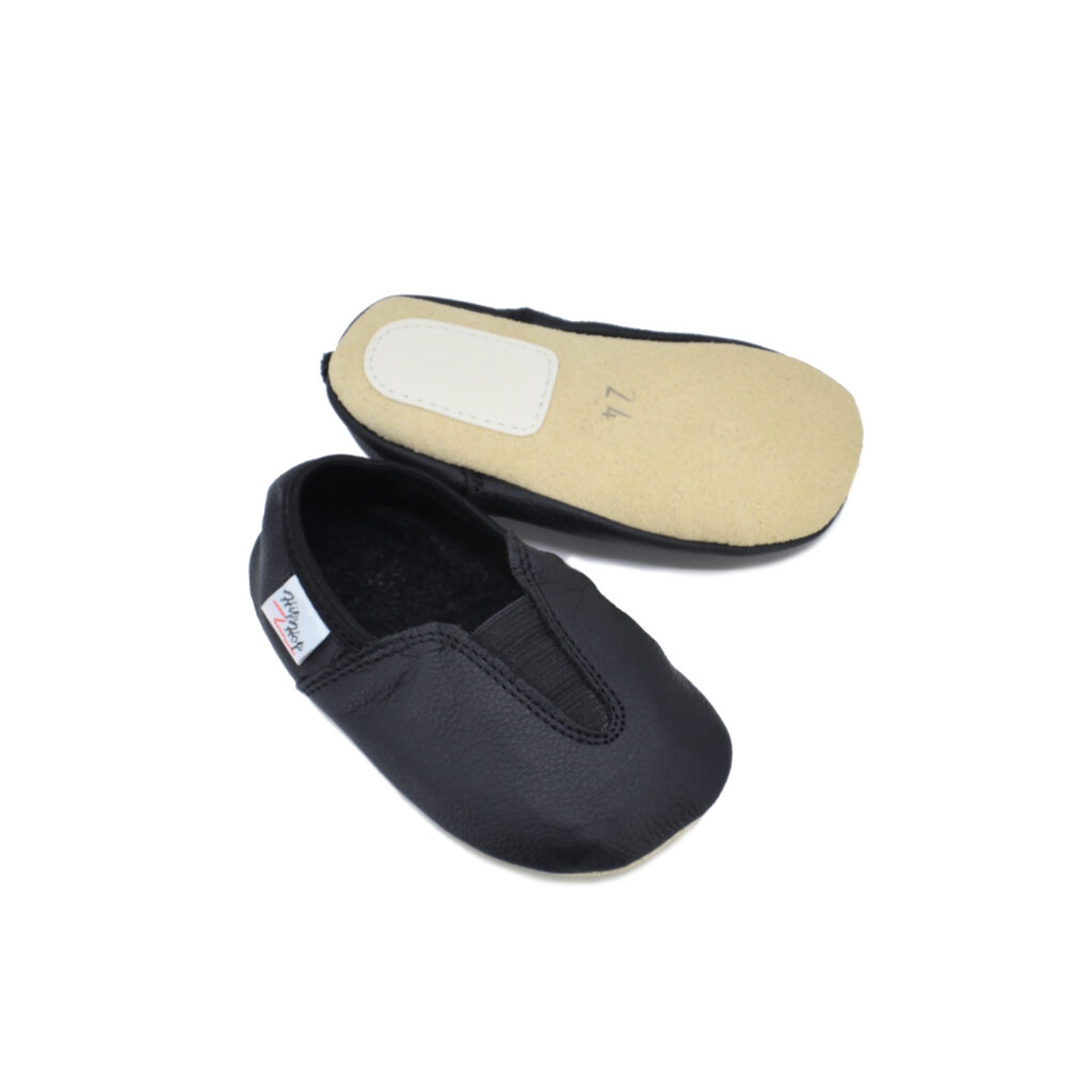 Punsa Barefoot nahast sussid lastele - mustad - Pilt 3