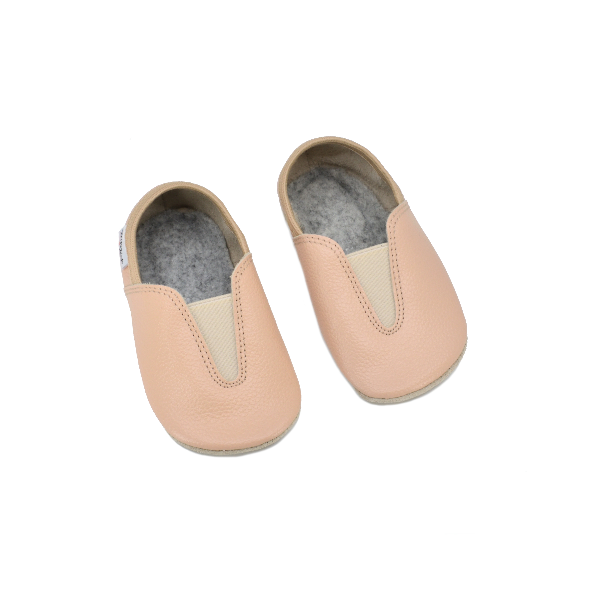 Punsa Barefoot nahast sussid lastele - beežid - Pilt 2
