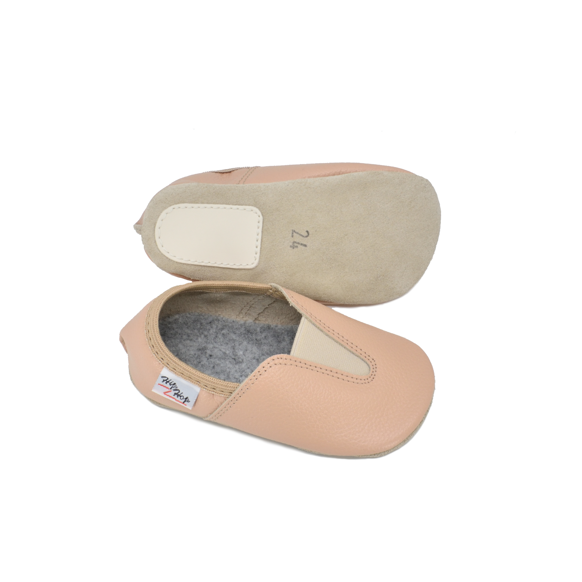 Punsa Barefoot nahast sussid lastele - beežid - Pilt 3