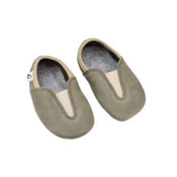 Punsa Barefoot sussid lastele – taaskasutatud nahk, rohelised