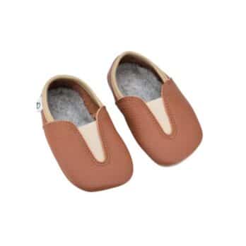 Punsa Barefoot sussid lastele – taaskasutatud nahk, terrakota