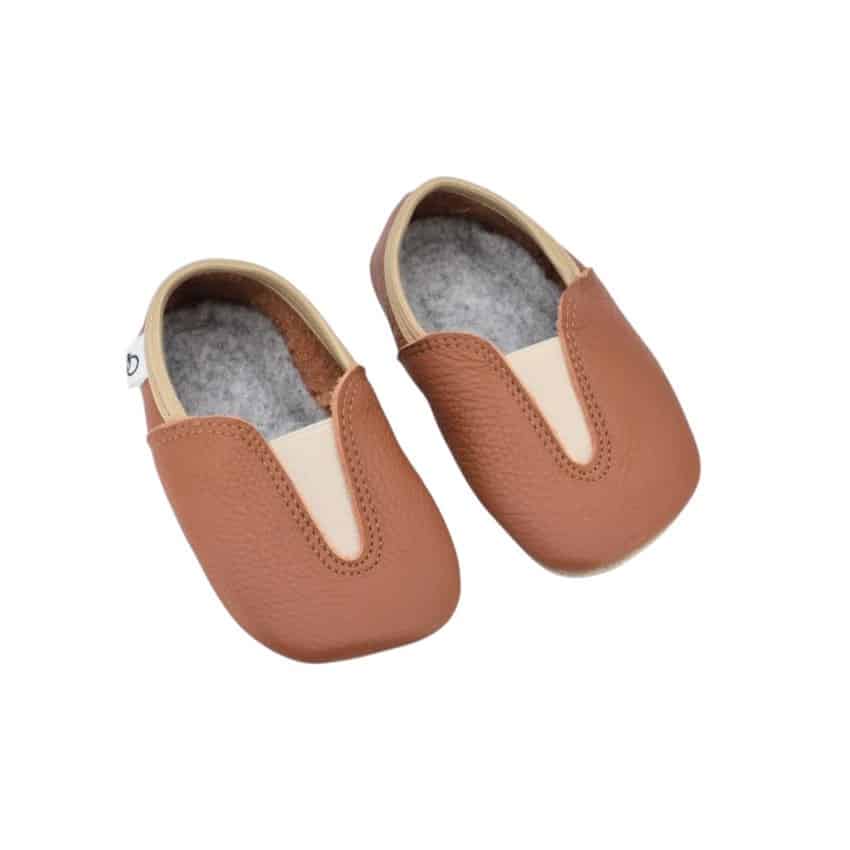 Punsa Barefoot sussid lastele - taaskasutatud nahk, terrakota